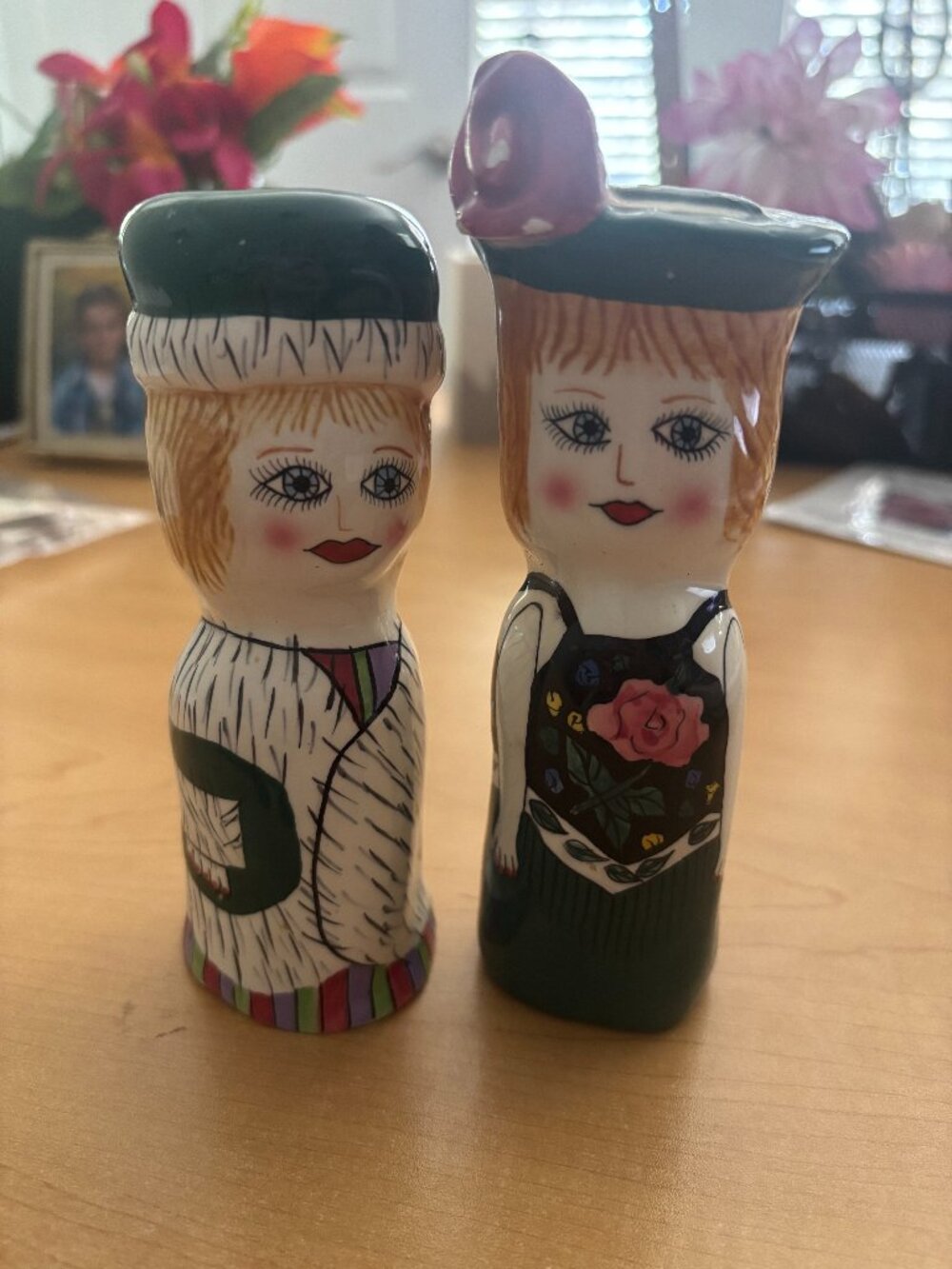 Susan Paley Vintage Salt & Pepper Shakers “Colleen & Marla"
